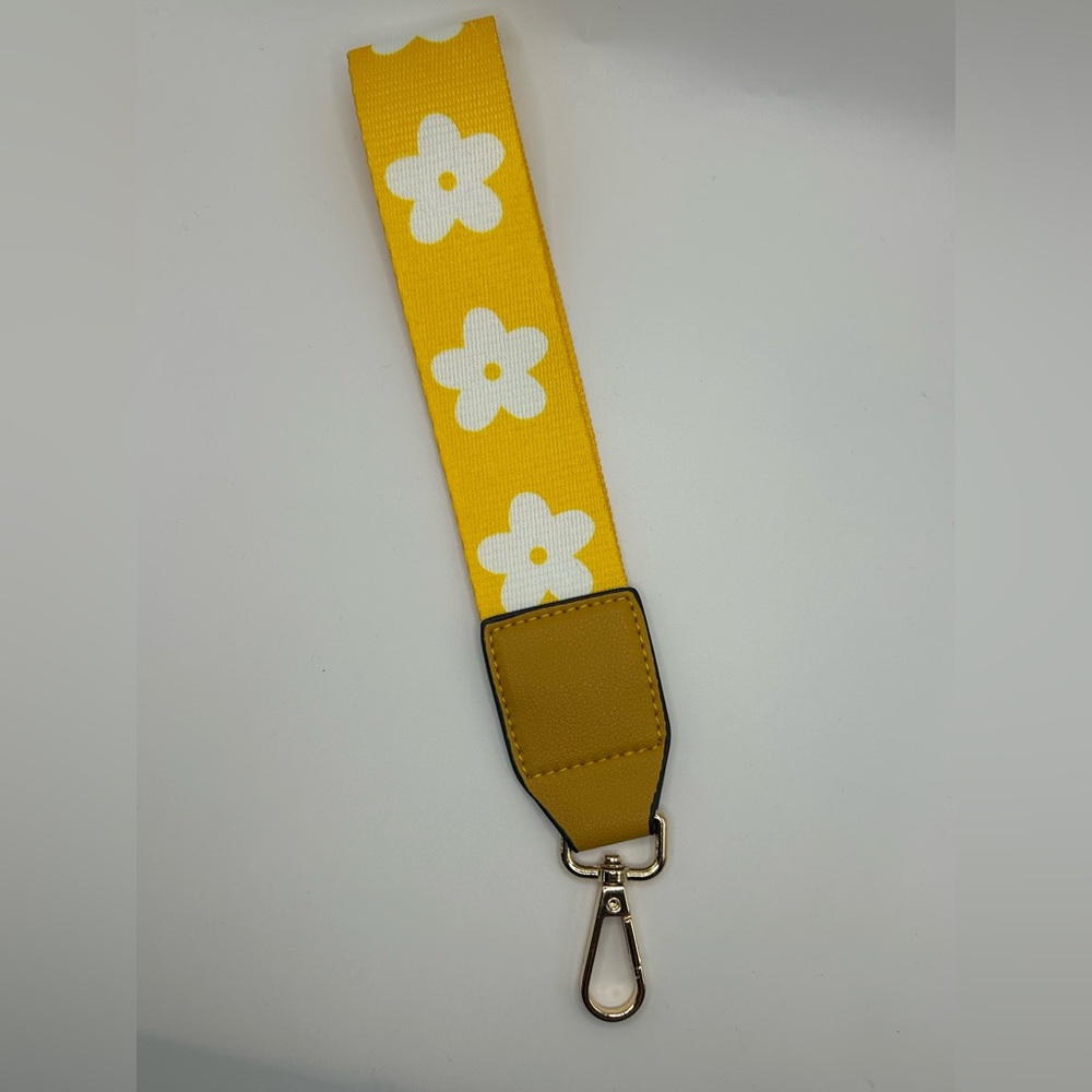 Yellow Floral Strap with Clip